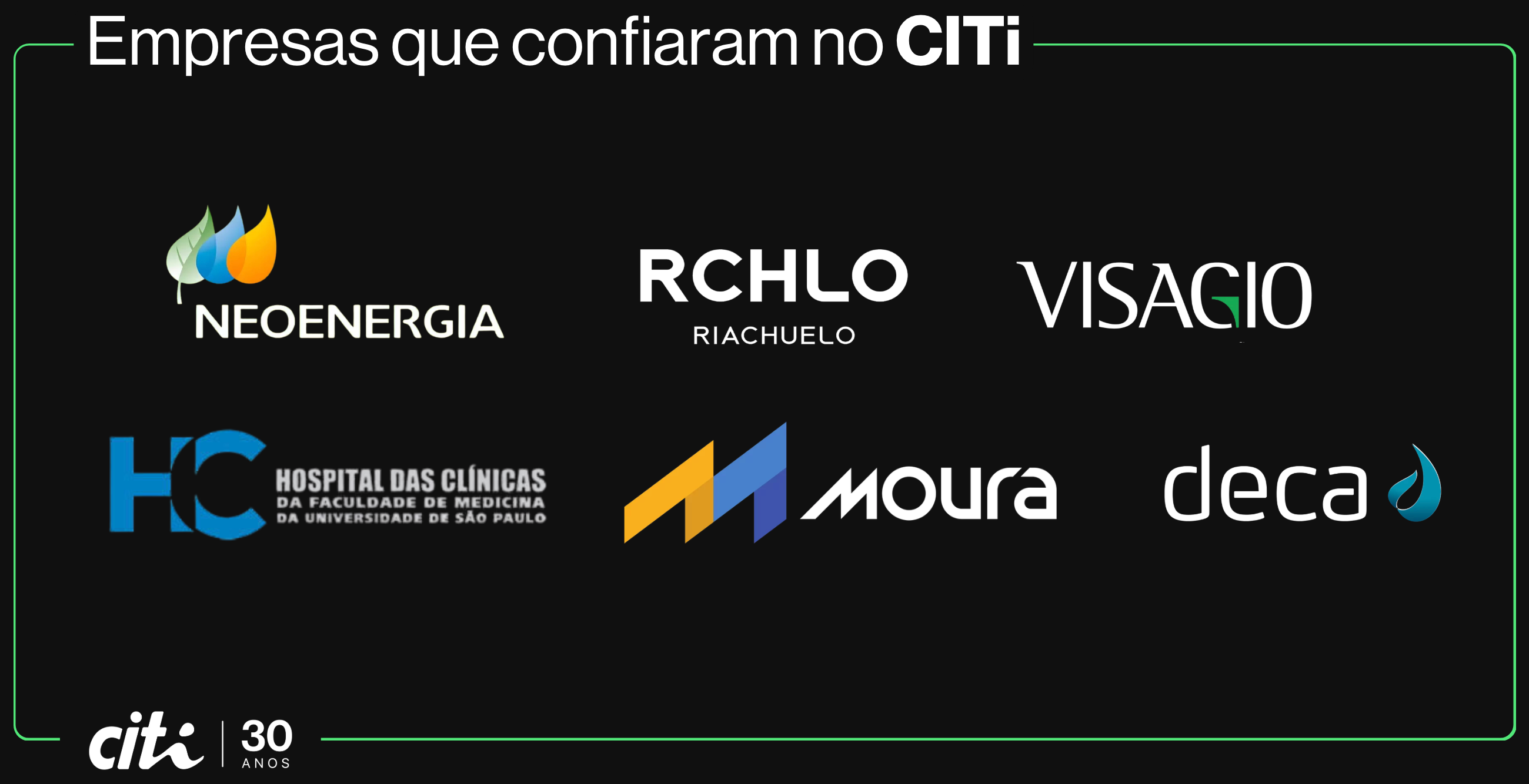 Empresas que confiaram no CITi